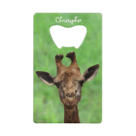 Junger Giraffen-Flaschen-Öffner Kreditkartenflaschenöffner