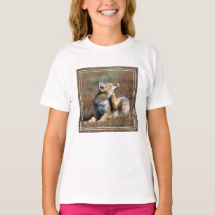 Junger Grauer Fuchs im Torres-Del-Paine-Nationalpa T-Shirt