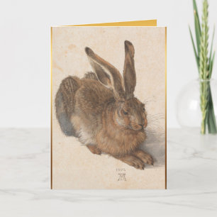 Junger Hase Dürer Weihnachten Geburtstags-Grußkart Karte