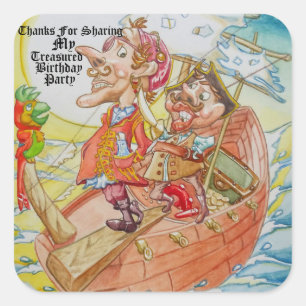 Junger Jungengeburtstags-Partyaufkleber Quadratischer Aufkleber