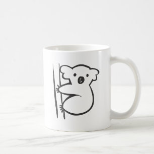 Junger Koala in einem Baum in der Kaffeetasse