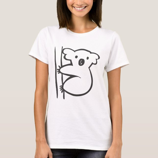 Junger Koala in einem Baum in der T-Shirt (Vorderseite)
