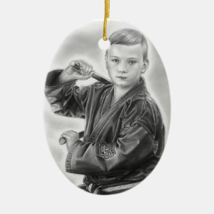 Junger Krieger Keramik Ornament