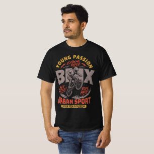Junger Leidenschaft BMX Urban Sport Fahrer T-Shirt