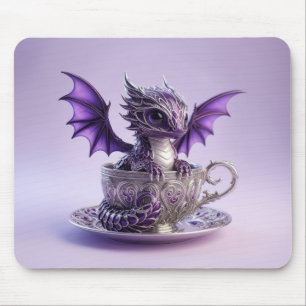Junger Lila-Weißer Fairmont-Drache in einer Tasse Mousepad