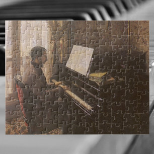 Junger Mann am Klavier von Gustave Caillebotte Puzzle