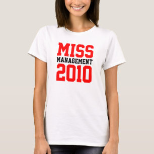 Junger Mann "Fräulein-Management 2010". SP. Spitz T-Shirt