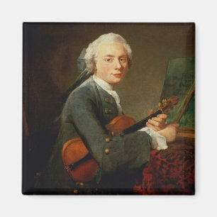 Junger Mann mit einer Violine Magnet