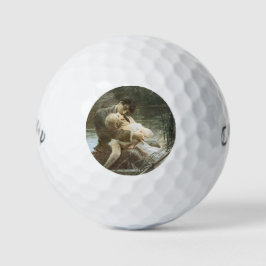 Junger Paar in Liebe (Küssen in einem Boot) (Roman Golfball