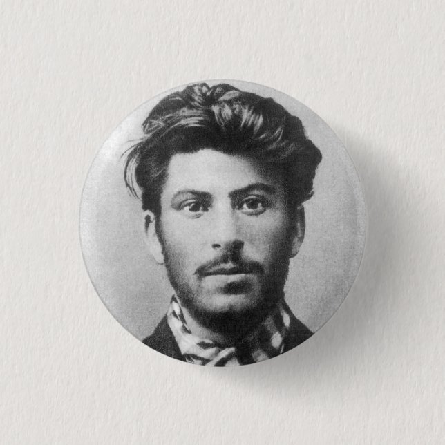Junger Stalin Button (Vorderseite)