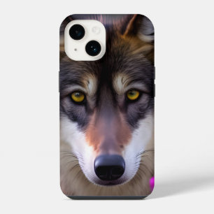 Junger Wolf starrt iPhone 14 Hülle