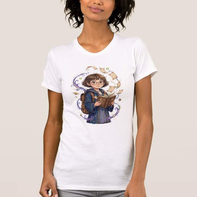 Junger Zaubererschüler - Magisches Himmelsgewölbe  T-Shirt (Vorderseite)