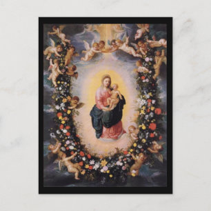 Jüngere Madonna mit Kind Balen Brueghel Postcard Postkarte