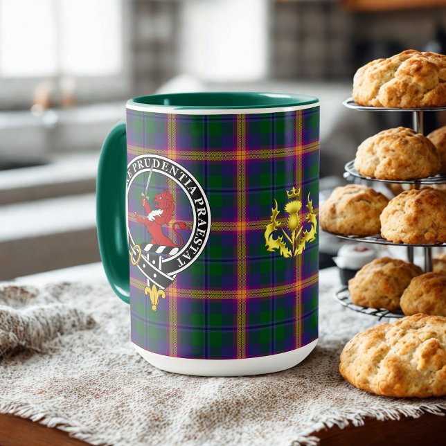 Junges Clan-Abzeichen & Tartan  Tasse (Von Creator hochgeladen)