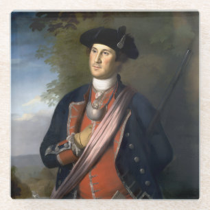 Junges George-Washington-Porträt Glasuntersetzer