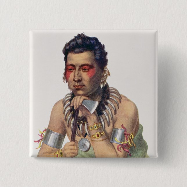 Junges MA-Haben-Ka, Leiter des Iowas Button (Vorderseite)