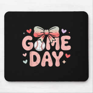 Junges Mädchen Baseball Schwester Kleinkind süßer Mousepad