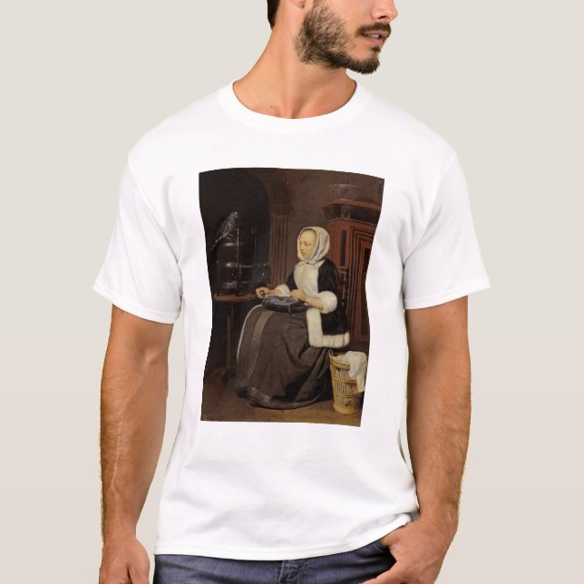 Junges Mädchen bei der Arbeit T-Shirt (Vorderseite)