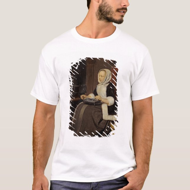 Junges Mädchen bei der Arbeit T-Shirt (Vorderseite)
