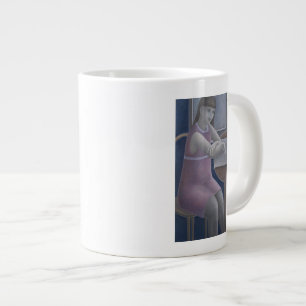 Junges Mädchen, das 2008 liest Jumbo-Tasse