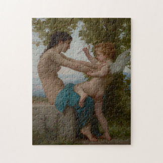 Junges Mädchen, das gegen Eros Bouguereau Puzzle