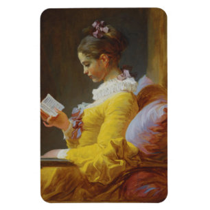 Junges Mädchen-Lesung - Jean-Honoré Fragonard Magnet