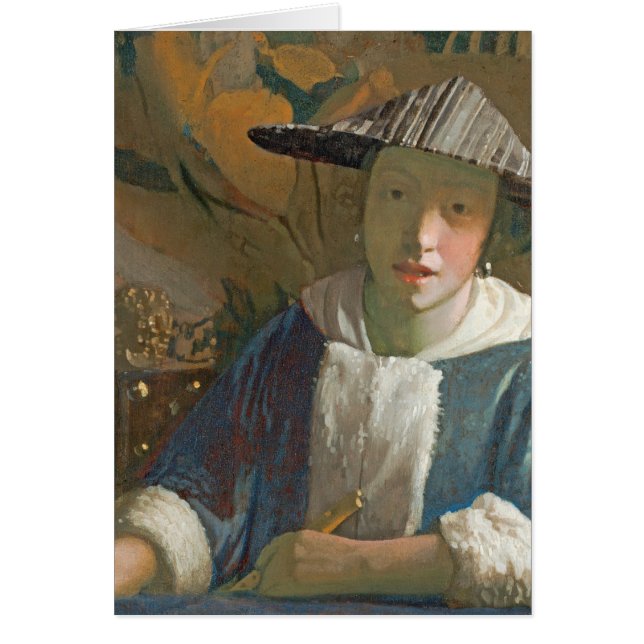 Junges Mädchen mit einer Flöte, c.1665-70 (Vorne)