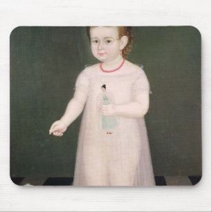 Junges Mädchen mit einer Puppe, 1838 Mousepad