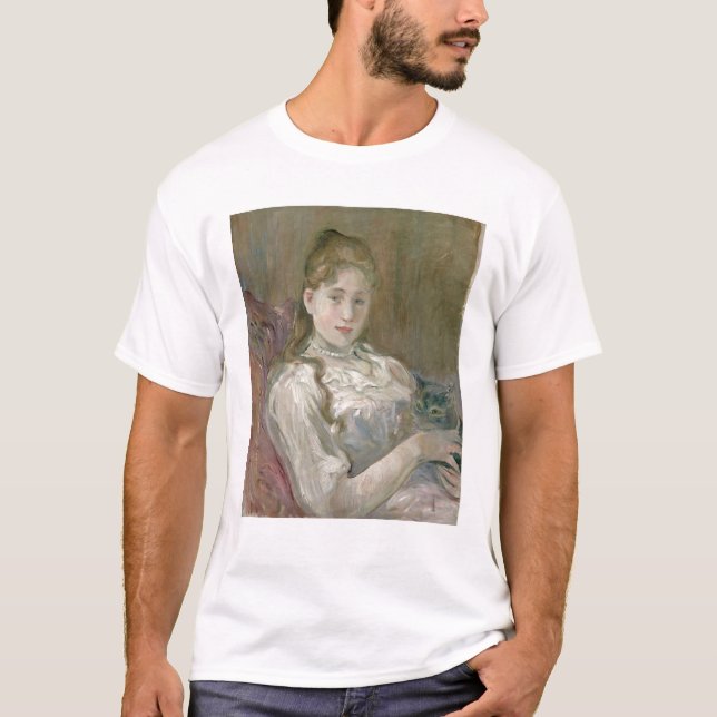 Junges Mädchen mit Katze, 1892 T-Shirt (Vorderseite)