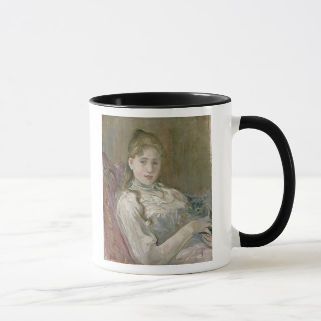 Junges Mädchen mit Katze, 1892 Tasse (Rechts)