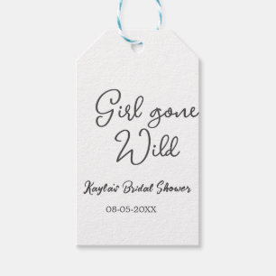 Junges Mädchen verwöhnt Brautparty Name Datum einf Geschenkanhänger