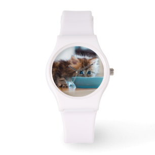 Junges persisches Kätzchen Armbanduhr