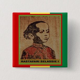 Junges Ras, junges Haile Selassie I, Jah Rastafari Button