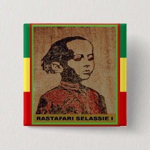 Junges Ras, junges Haile Selassie I, Jah Rastafari Button