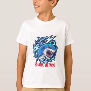 Junge's Shark Attack Cotton T - Shirt Kid's Clot