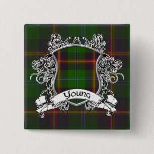 Junges Tartan-Schild Button