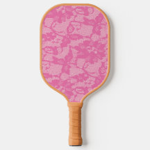 Jungfer Brautjungfer Rosa Spitzen-Druck Pickleball