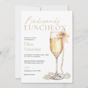 Jungfern-Lunch-Champagne Prosecco Einladung