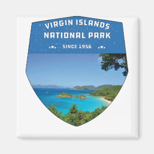 Jungferninseln Nationalpark Klassisch Vintage Retr Magnet