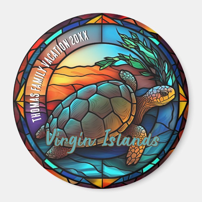 Jungferninseln Urlaubs-Souvenir Magnet (Vorne)