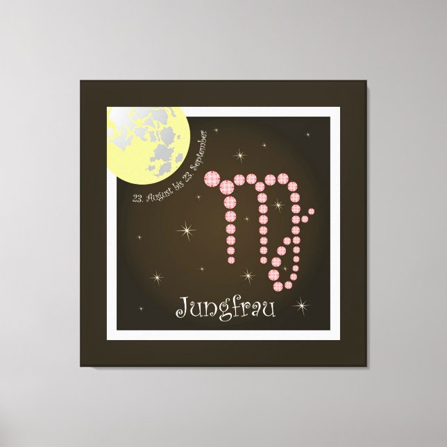 Jungfrau 23. August bis 23. September Leinwand (Vorderseite)