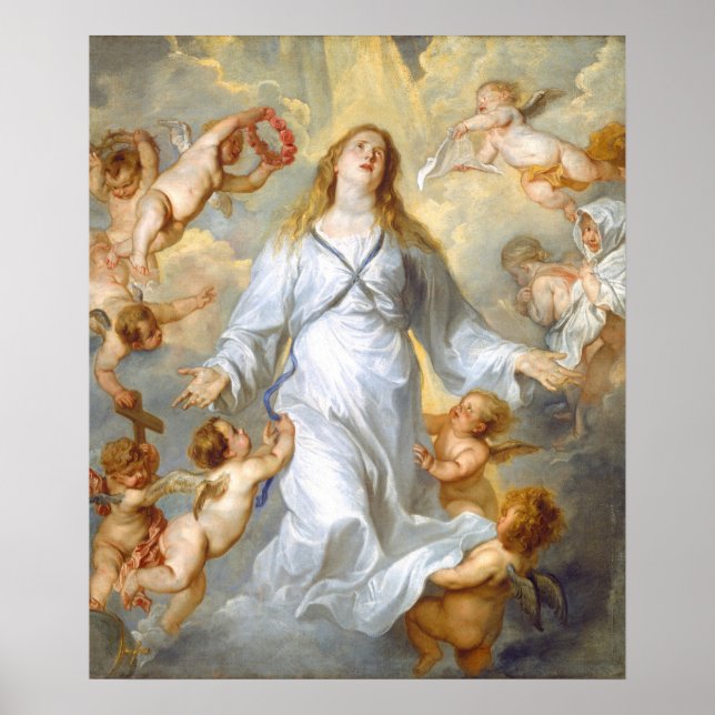 Jungfrau als Intercessor - Anthony van Dyck Fine A Poster (Vorne)