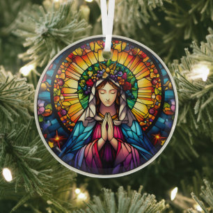Jungfrau aus Hartglas Mary Ornament Aus Glas