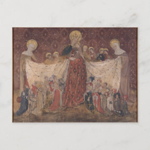 Jungfrau-Beschützer, c.1417 Postkarte