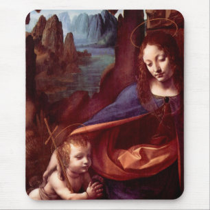 Jungfrau der Felsen durch Leonardo da Vinci Mousepad
