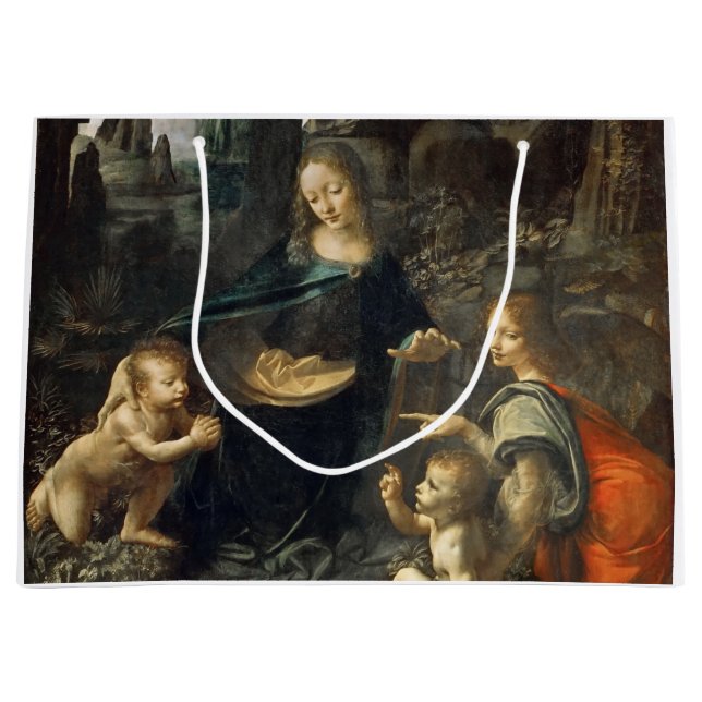 Jungfrau der Felsen, Leonardo da Vinci Große Geschenktüte (Vorderseite)