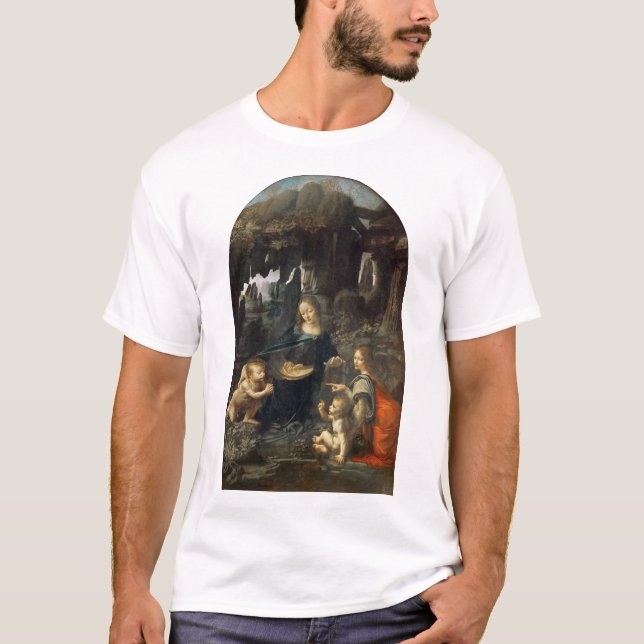 Jungfrau der Felsen, Leonardo da Vinci T-Shirt (Vorderseite)