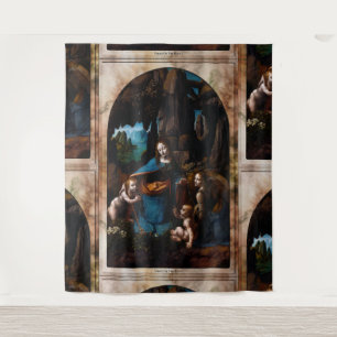 Jungfrau der Felsen von Leonardo da Vinci Wandteppich