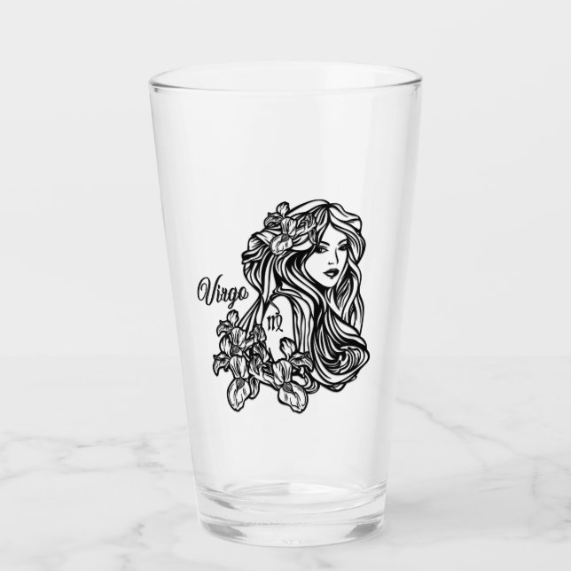 Jungfrau der Jungfrau-Tierkreis Glas (Vorderseite)
