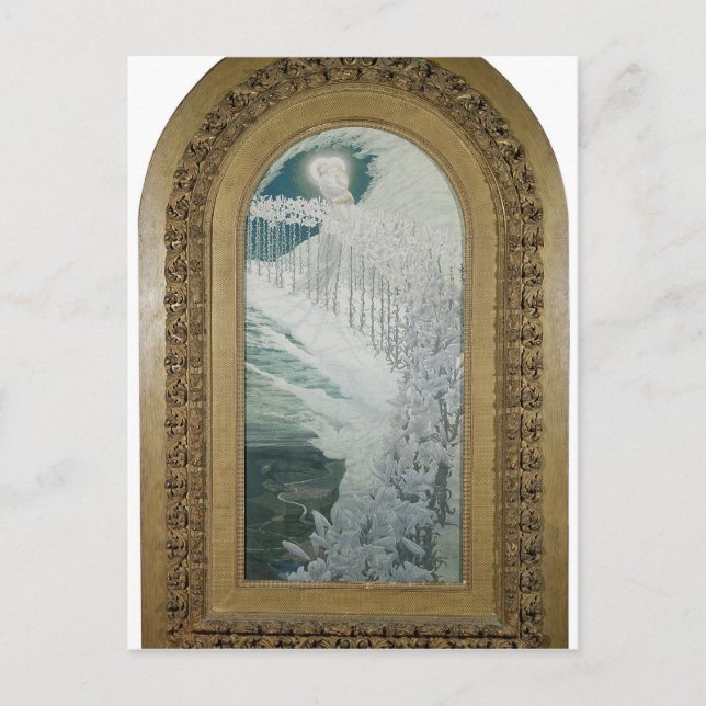 Jungfrau der Lilien, 1899 Postkarte (Vorderseite)